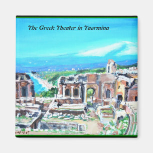 Imã O teatro grego em Taormina - ímã