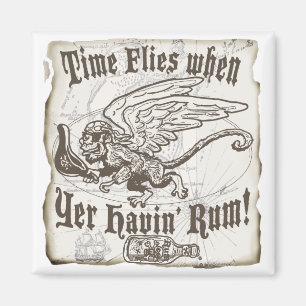 Imã O tempo engraçado voar quando YER que come o rum