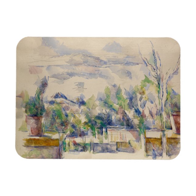 Ímã O Terraço no Jardim em Les Lauves, Cezanne (Horizontal)