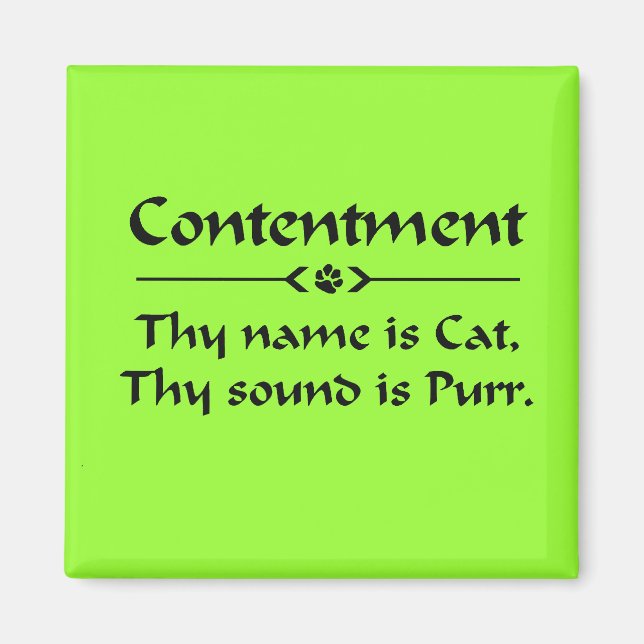 Imã O teu nome é gato (Frente)