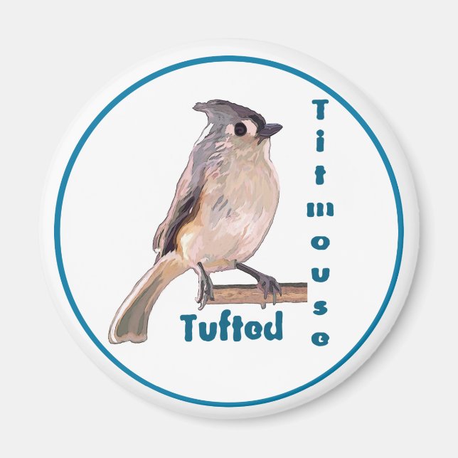 Imã O Titmouse Tufado (Frente)