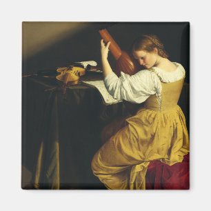 Imã O Tocador de Alaúde por Orazio Gentileschi