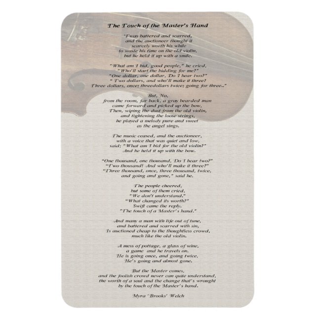 Ímã O toque da mão do mestre (Vertical)