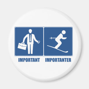 Imã O trabalho é importante, esquiando é Importanter