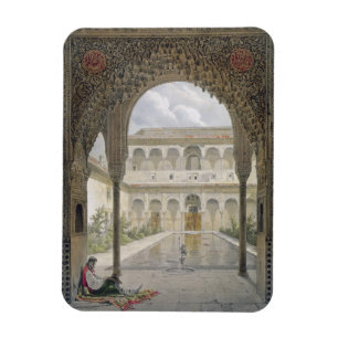 Ímã O Tribunal de Alberca no Alhambra, Granada,