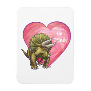 Ímã O Triceratops romântico seja meu