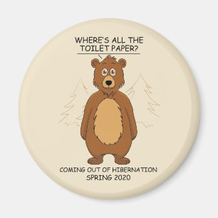 Imã O Urso Engraçado sai do Cartoon Hibernação