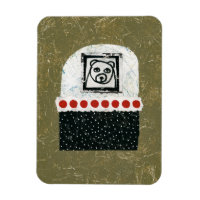 O Urso Está Cansado Com O Magnético Do Refrigerado