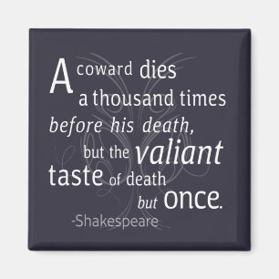 Imã O Valiant morre apenas uma vez Shakespeare