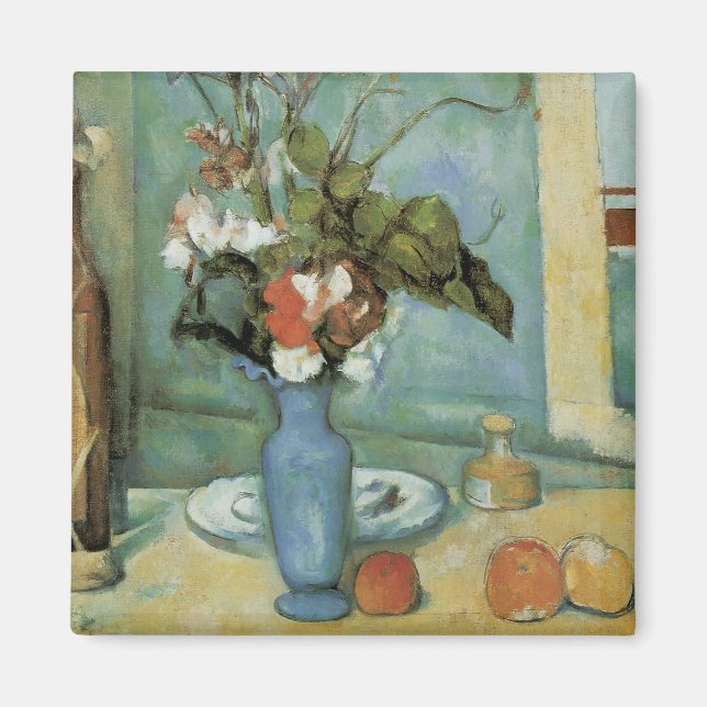 Imã O Vaso Azul (Flores e Frutas) de Paul Cezanne (Frente)