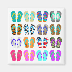 Imã O verão Flip-Flops a carta