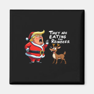 Imã O Vestido Do Pai Natal Que Estão Comendo.