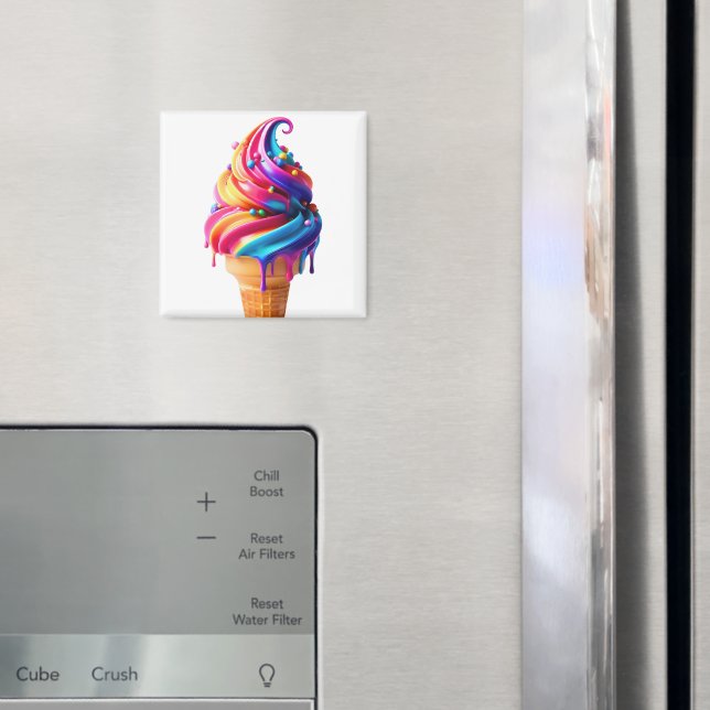 Imã O vibrante cone de sorvete clássico da SlipperyJoe (In Situ (Fridge))