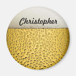 Imã O vidro de cerveja personaliza a foto
