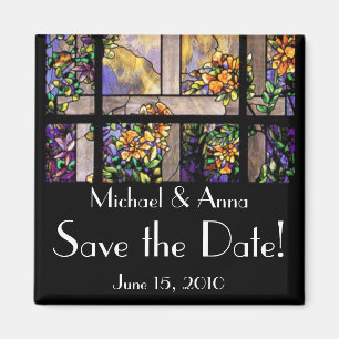 Imã O vitral de Nouveau Tiffany da arte floresce