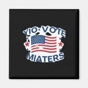 Imã O Voto Patriótico S Design Com Bandeira Americana