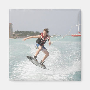Imã O Wakeboarder que salta o ímã quadrado
