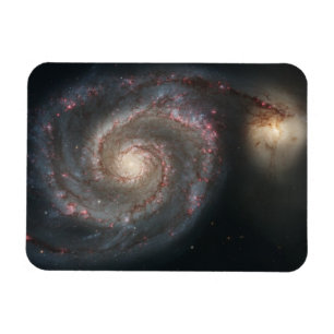 Ímã O Whirlpool Galaxy M51 e Companion no espaço