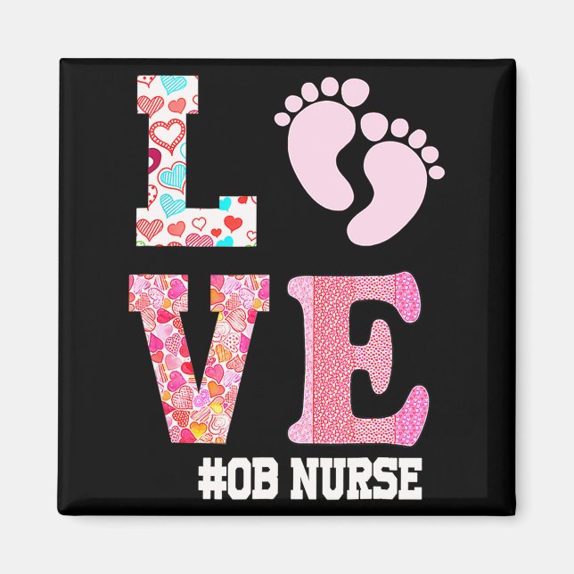 Imã Ob Nurse Valentines Day Delivery Labor Nursing 1  (Frente)