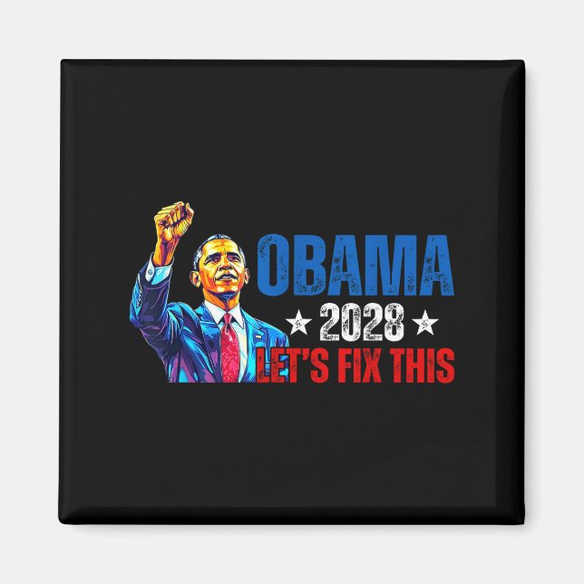 Imã Obama 2028 Let's Fix This Obama 48th President (Frente)
