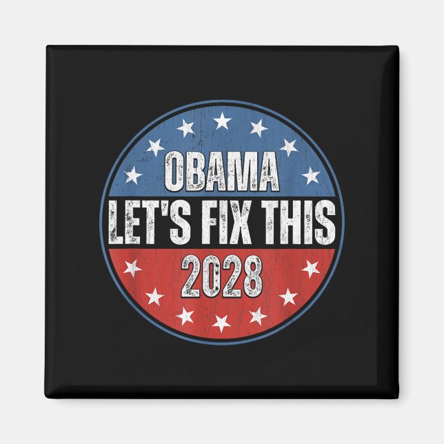 Imã Obama 2028 Let's Fix This Obama 48th President (Frente)