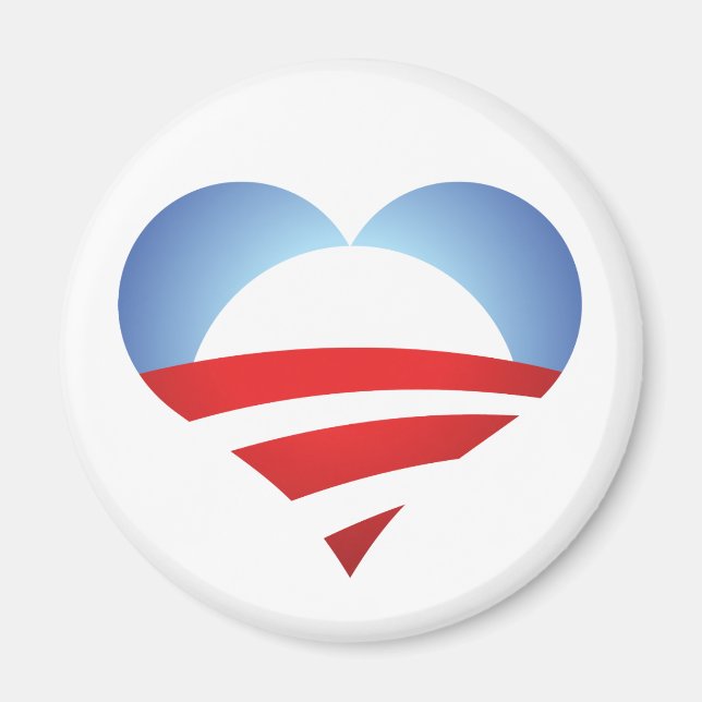 Imã Obama Heart (Frente)