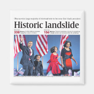 Imã Obama: Ímã histórico do corrimento