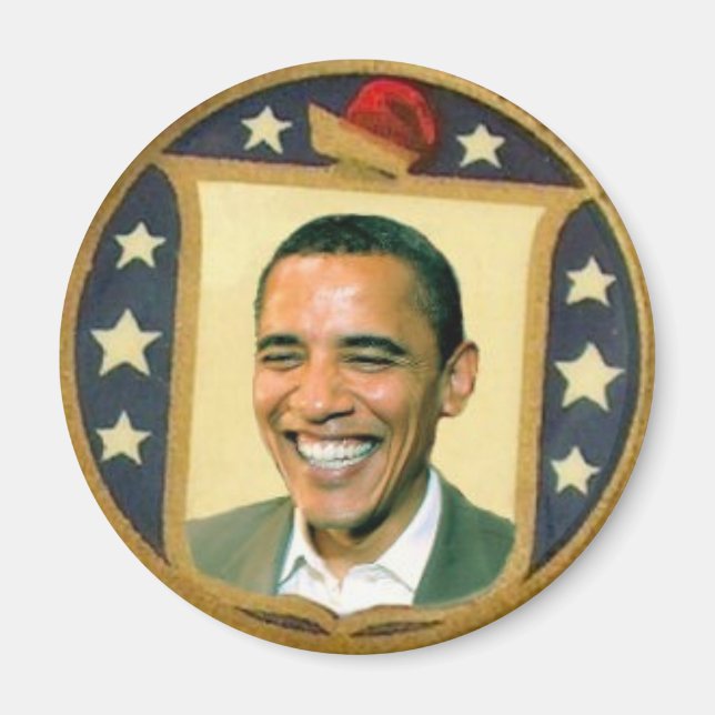 Imã Obama Retro Shield Magnet (Frente)