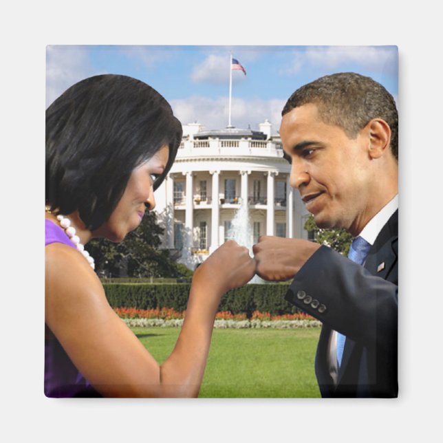 Imã Obama White House Fist Bump Magnet (Frente)