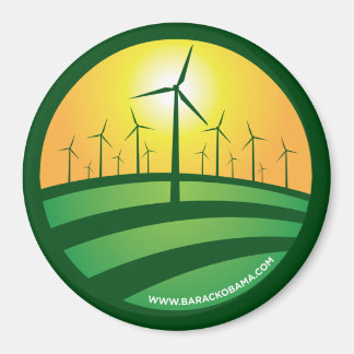 Imã Obama Winds of Change 3x3 Round Magnet