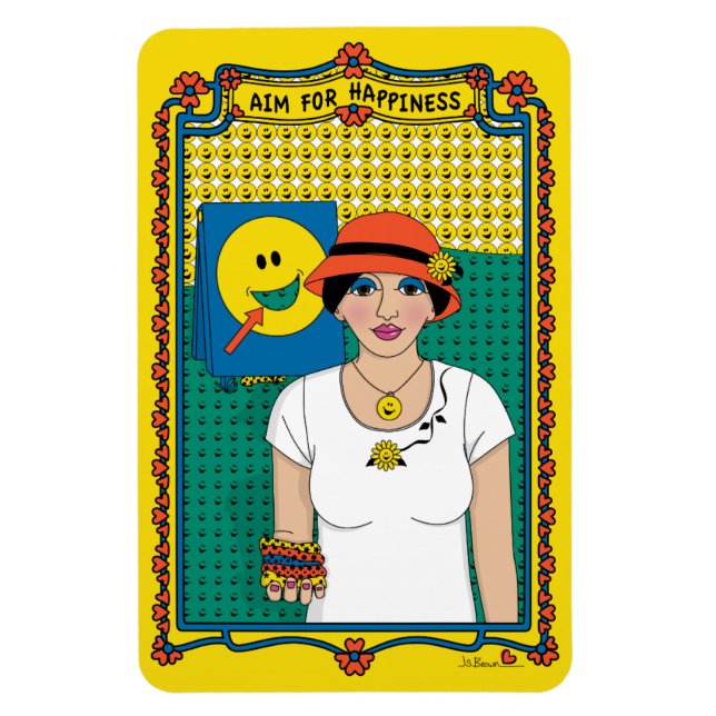 Ímã Objetivo para o Magnet do Refrigerador Feliz_B_4x6 (Vertical)