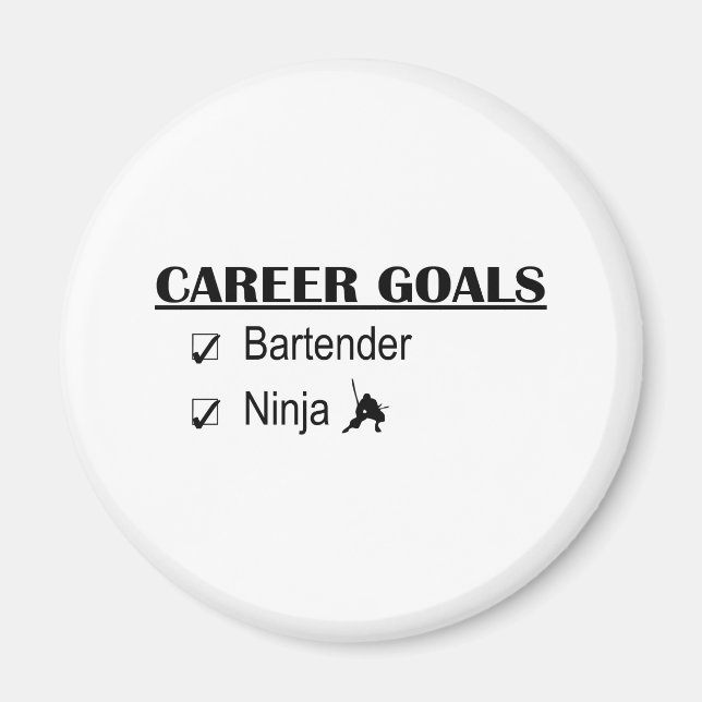 Imã Objetivos de Carreira da Ninja - Bartender (Frente)