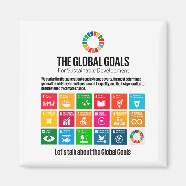 Imã Objetivos modernos de sustentabilidade inspiracion (Frente)