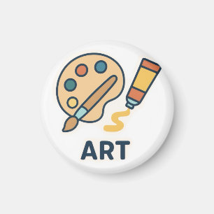 Imã Objeto de Arte - Paleta de Tinta e Pincel