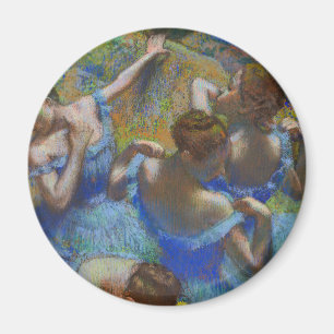 Imã Obra-Prima de Arte Fina Azul de Degas Bailarinas P