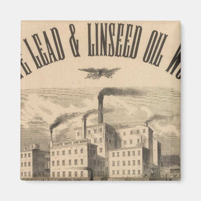 Imã Obras de chumbo branco e de óleo de linhaça (Frente)