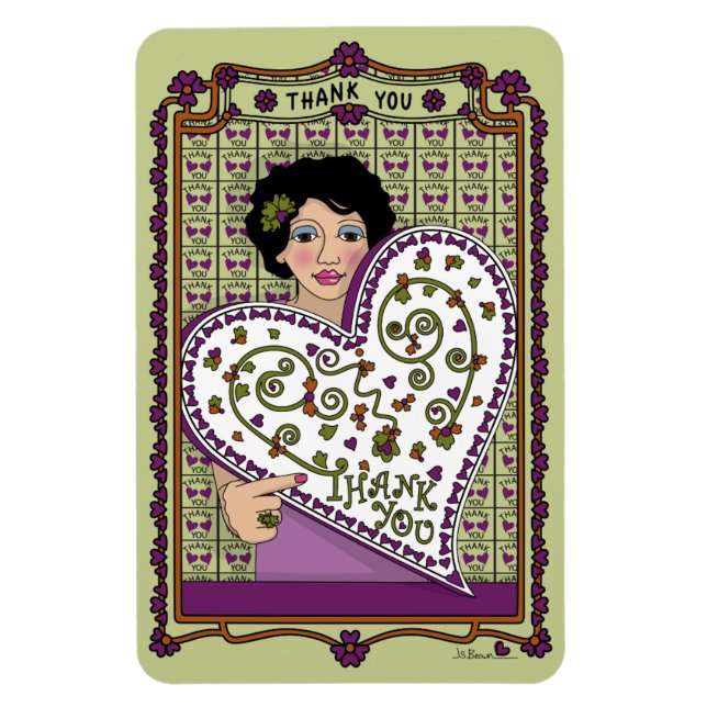 Ímã Obrigado_A_4x6 Refrigerador (Vertical)