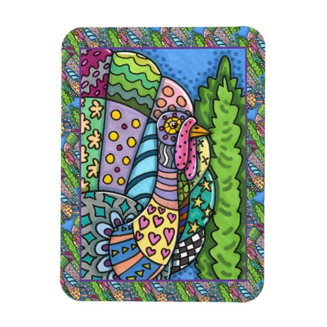 ÍMÃ OBRIGADO À TURQUIA, PATCHWORK PENTHERS, FOLK ART (Vertical)