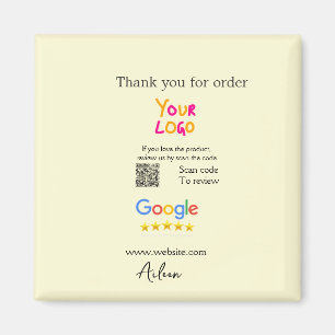 Imã Obrigado avaliação Google scan QR empresa
