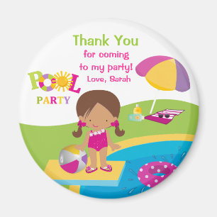 Imã Obrigado bonito da festa na piscina da menina voc