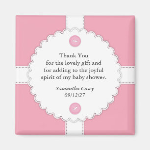 Imã Obrigado Chá de fraldas Dantel Magnet