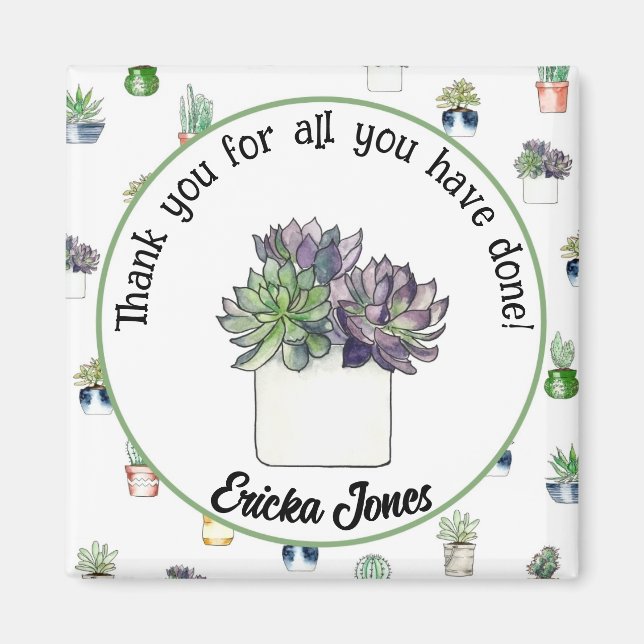 Imã Obrigado de presente do professor (Frente)