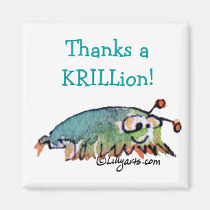 Imã Obrigado do Krill dos desenhos animados você ím