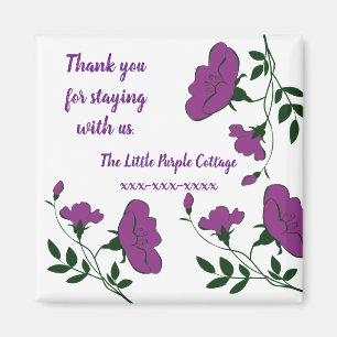 Imã Obrigado Férias Aluguer Guest Purple Floral
