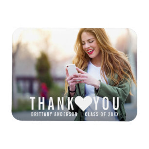 Ímã Obrigado moderno da graduação você coração