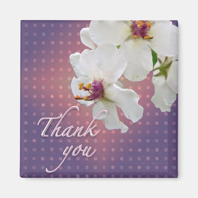 Imã Obrigado Moth Mullein Wildflower (Frente)