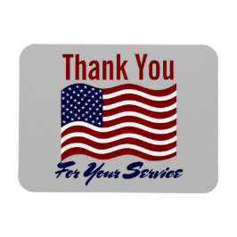 Ímã Obrigado Pelo Serviço American Flag