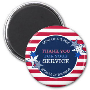 Imã Obrigado pelo seu serviço Veteranos Estrelas Strip