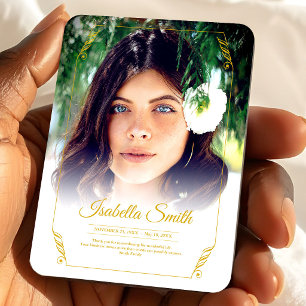 Ímã Obrigado Personalizado Funeral Foto Condolências L