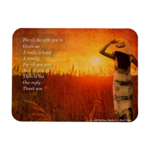 Ímã Obrigado - Por todos os presentes que me deu